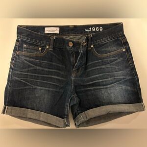 GAP Women's Sexy BF Dark Blue Denim Shorts